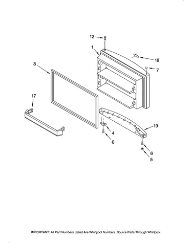 Freezer door parts, optional parts