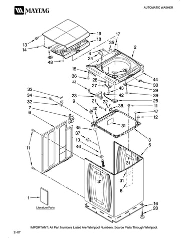 Top and cabinet parts