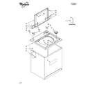 Whirlpool 1CWTW5800SG0 top and cabinet parts diagram