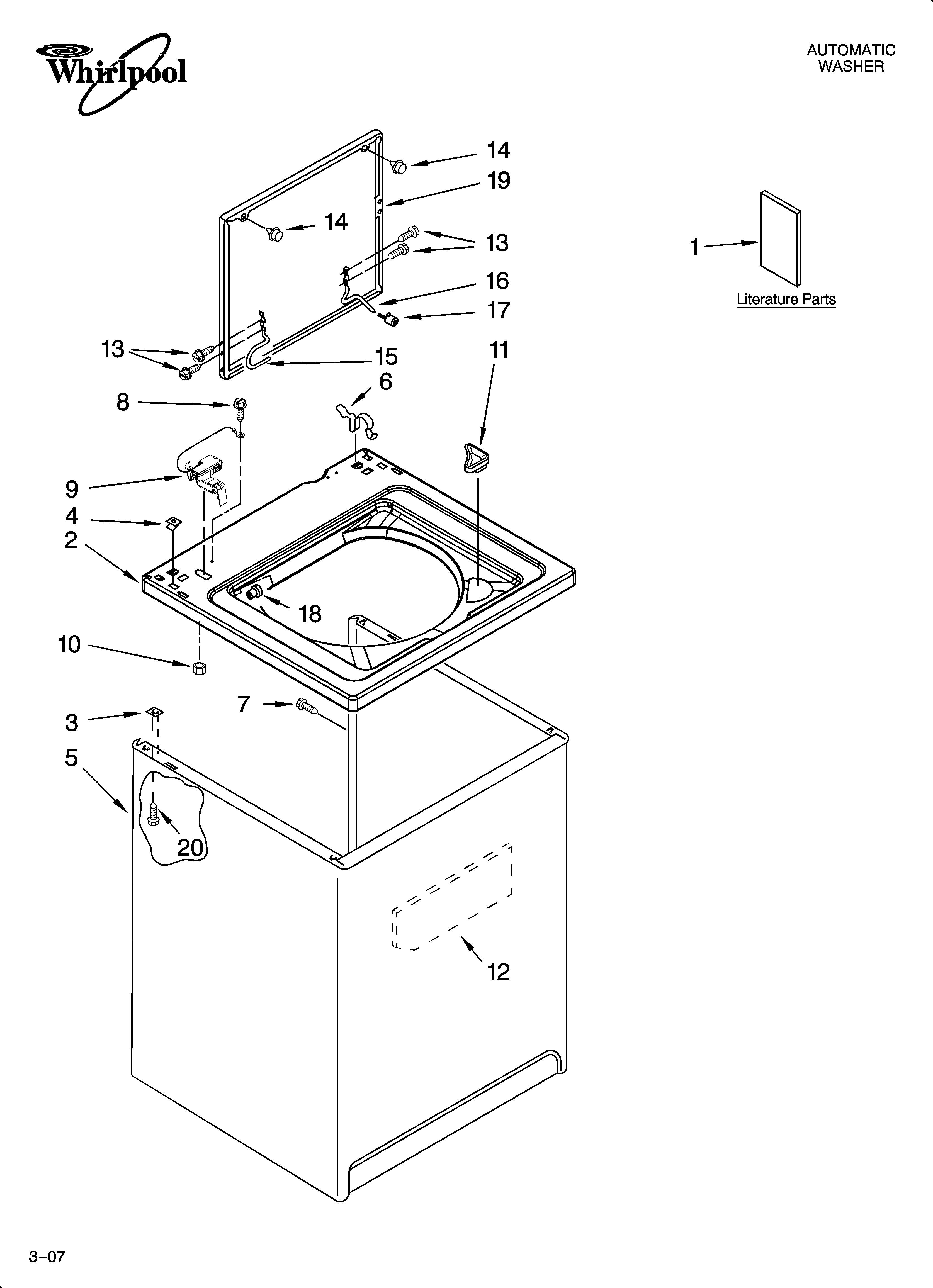 TOP AND CABINET PARTS