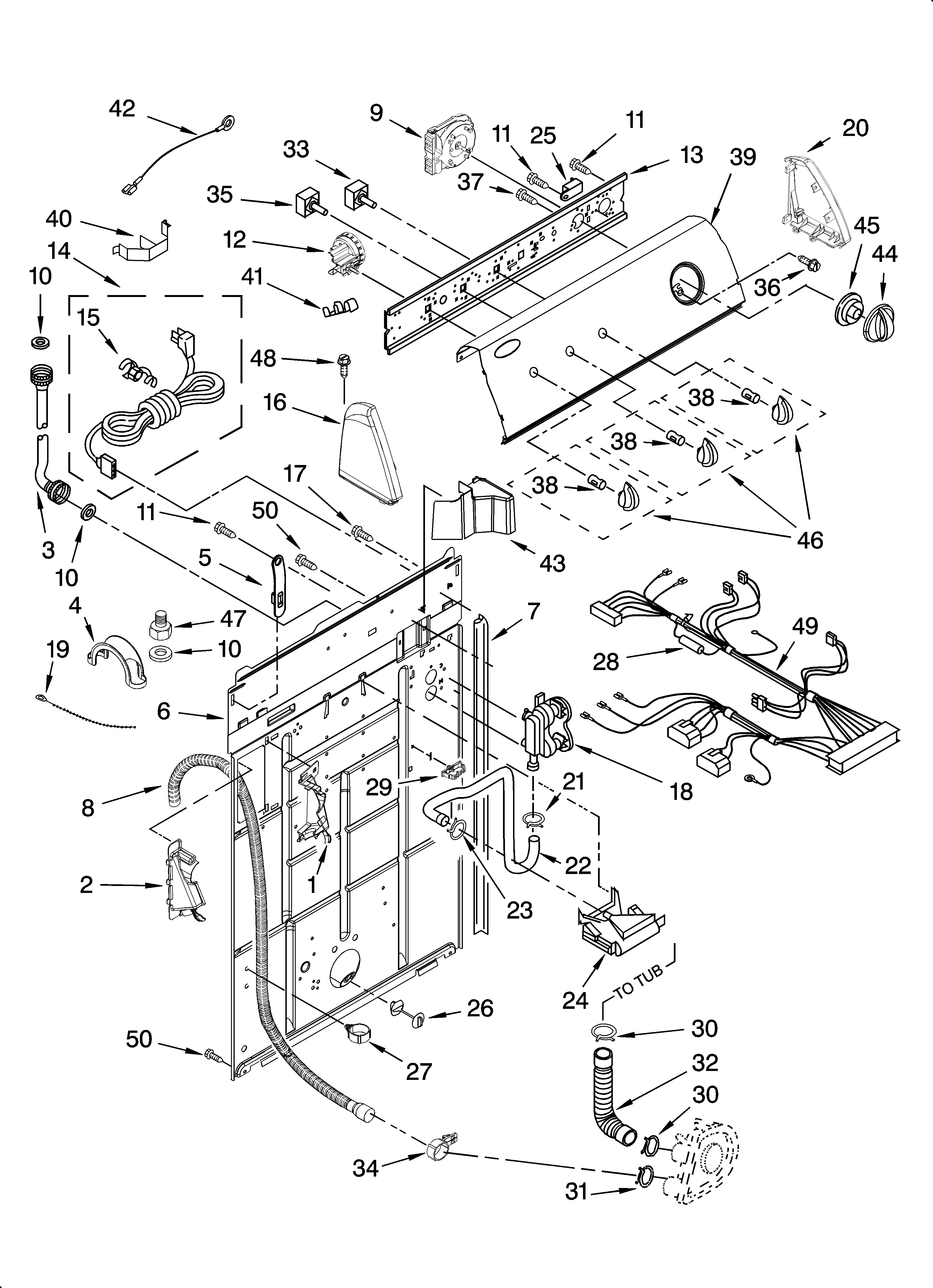 CONTROLS AND REAR PANEL PARTS