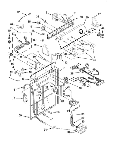 Controls and rear panel parts
