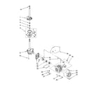 Whirlpool 3NWTW5505SQ0 brake, clutch, gearcase, motor and pump parts diagram