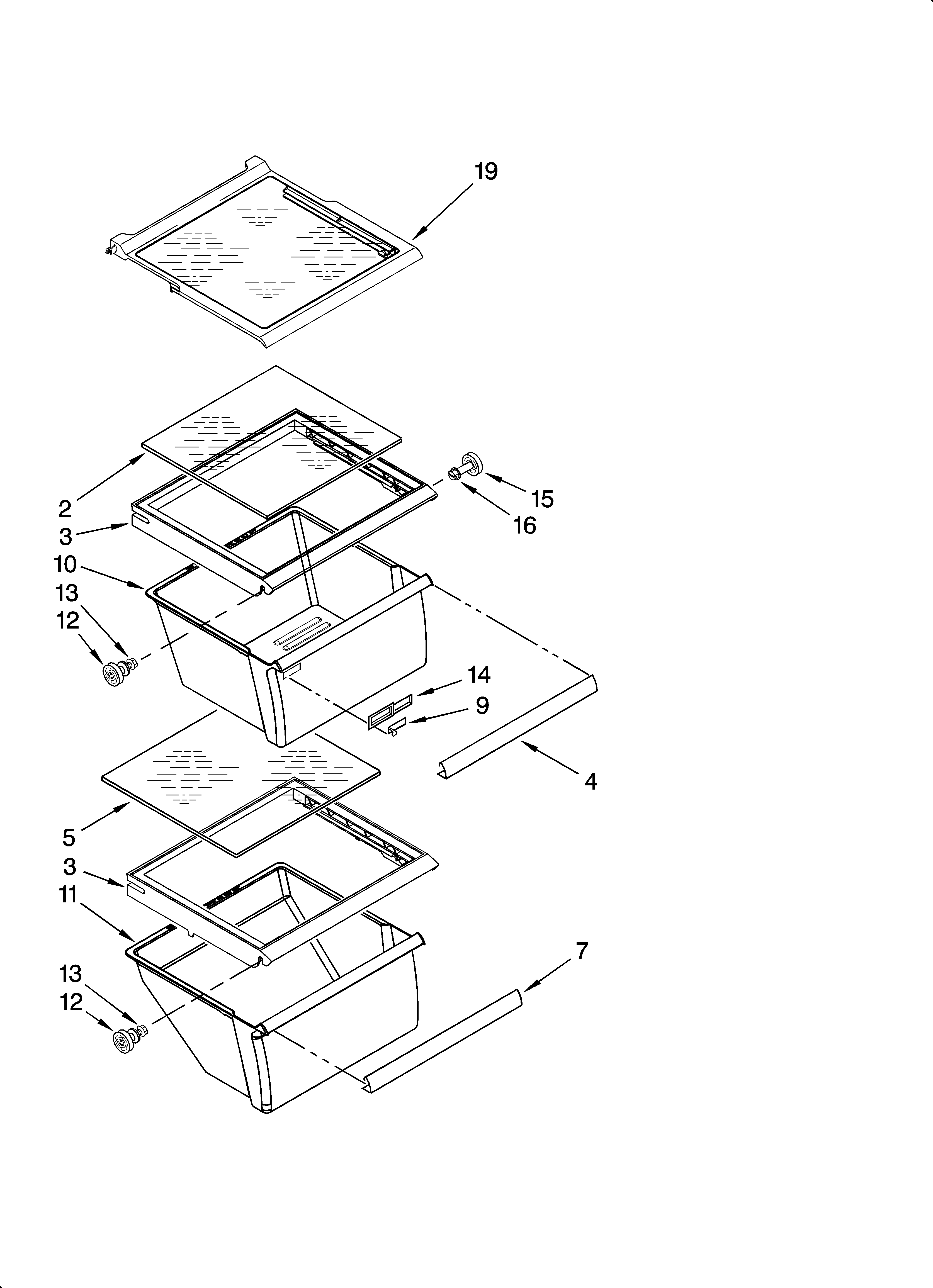 REFRIGERATOR SHELF PARTS