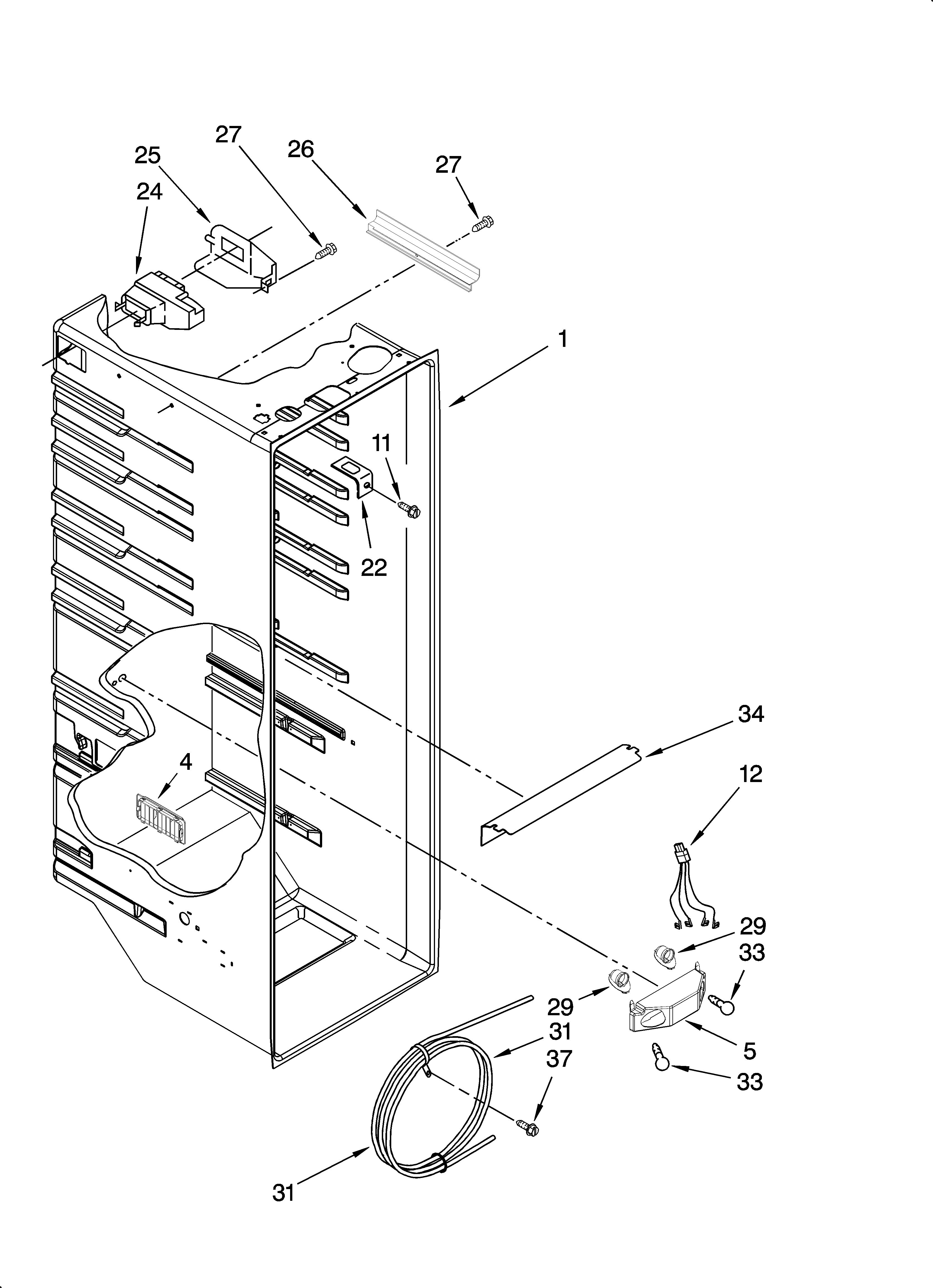 REFRIGERATOR LINER PARTS