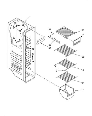 Freezer liner parts