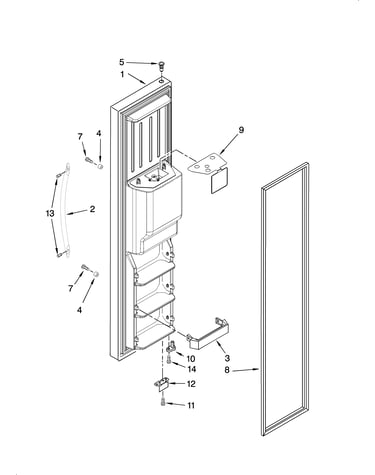 Freezer door parts