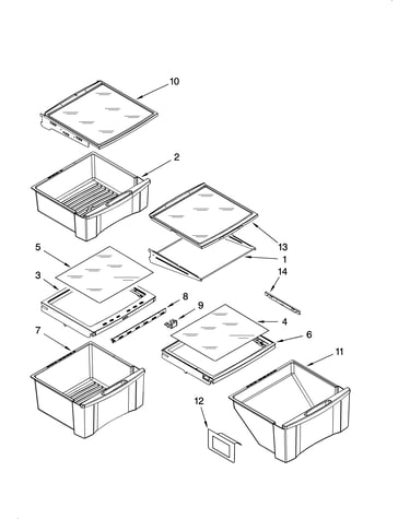 Refrigerator shelf parts