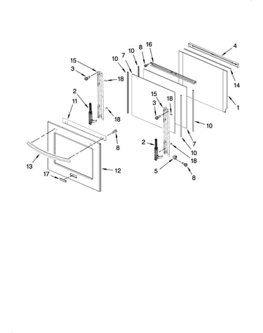 Oven door parts