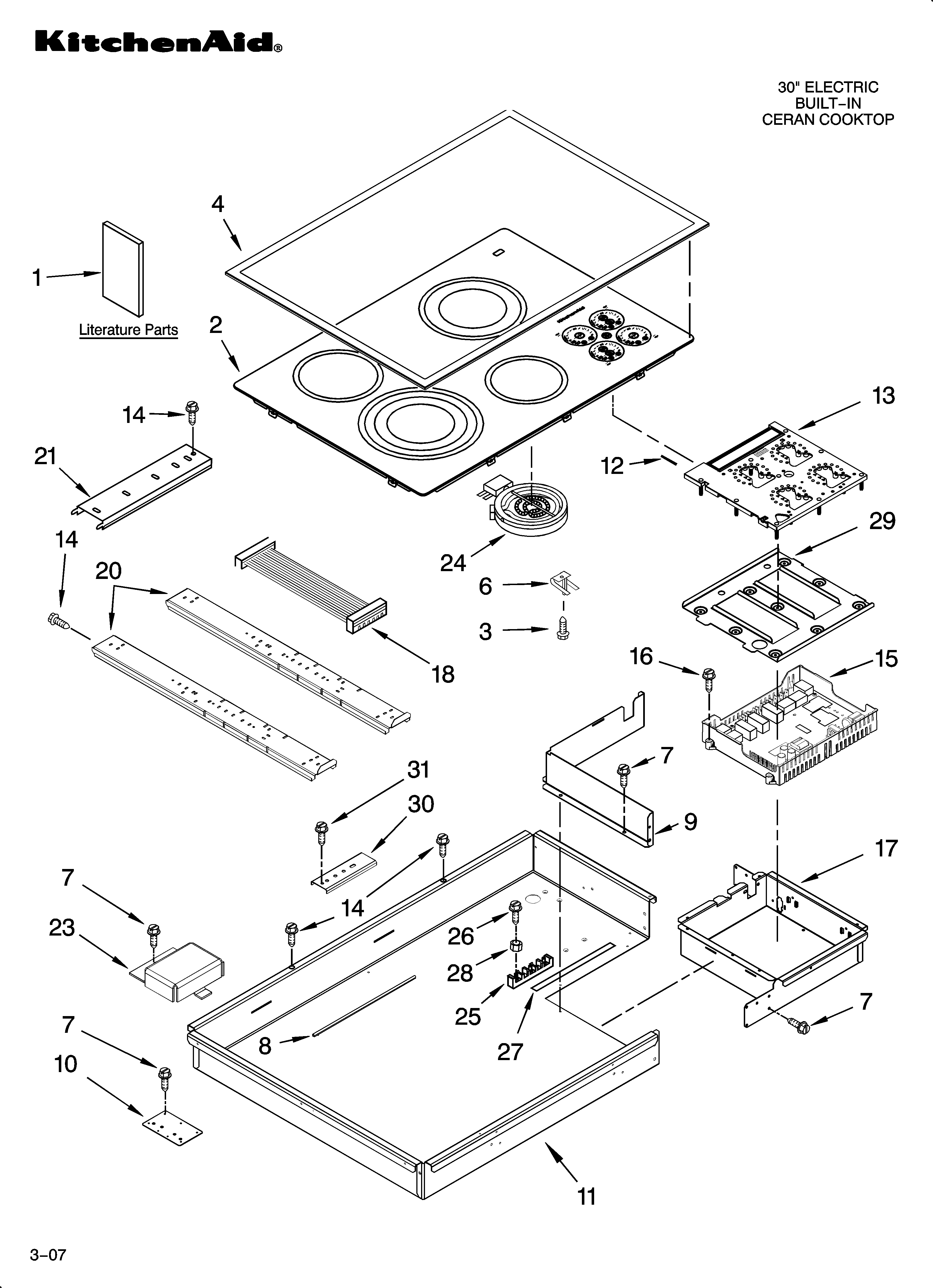 COOKTOP PARTS, OPTIONAL PARTS (NOT INCLUDED)