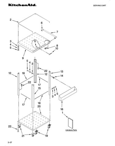 Serving cart parts