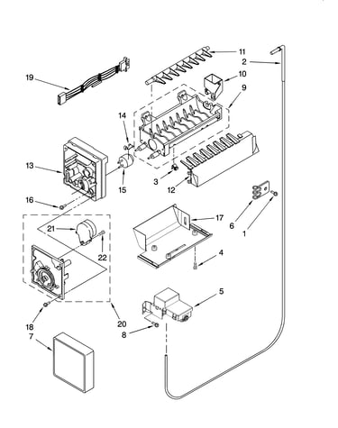 Icemaker parts, optional parts (not included)