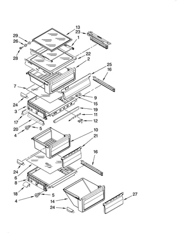 Refrigerator shelf parts