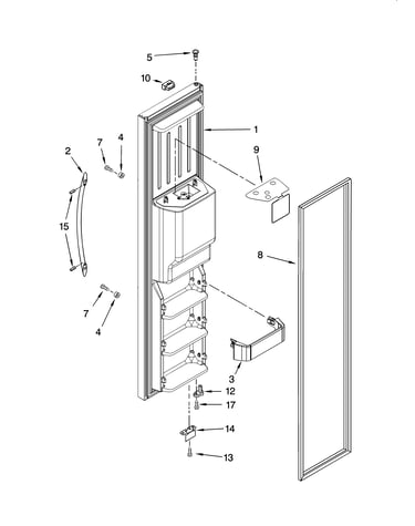 Freezer door parts