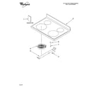 Whirlpool RF262LXST2 cooktop parts diagram