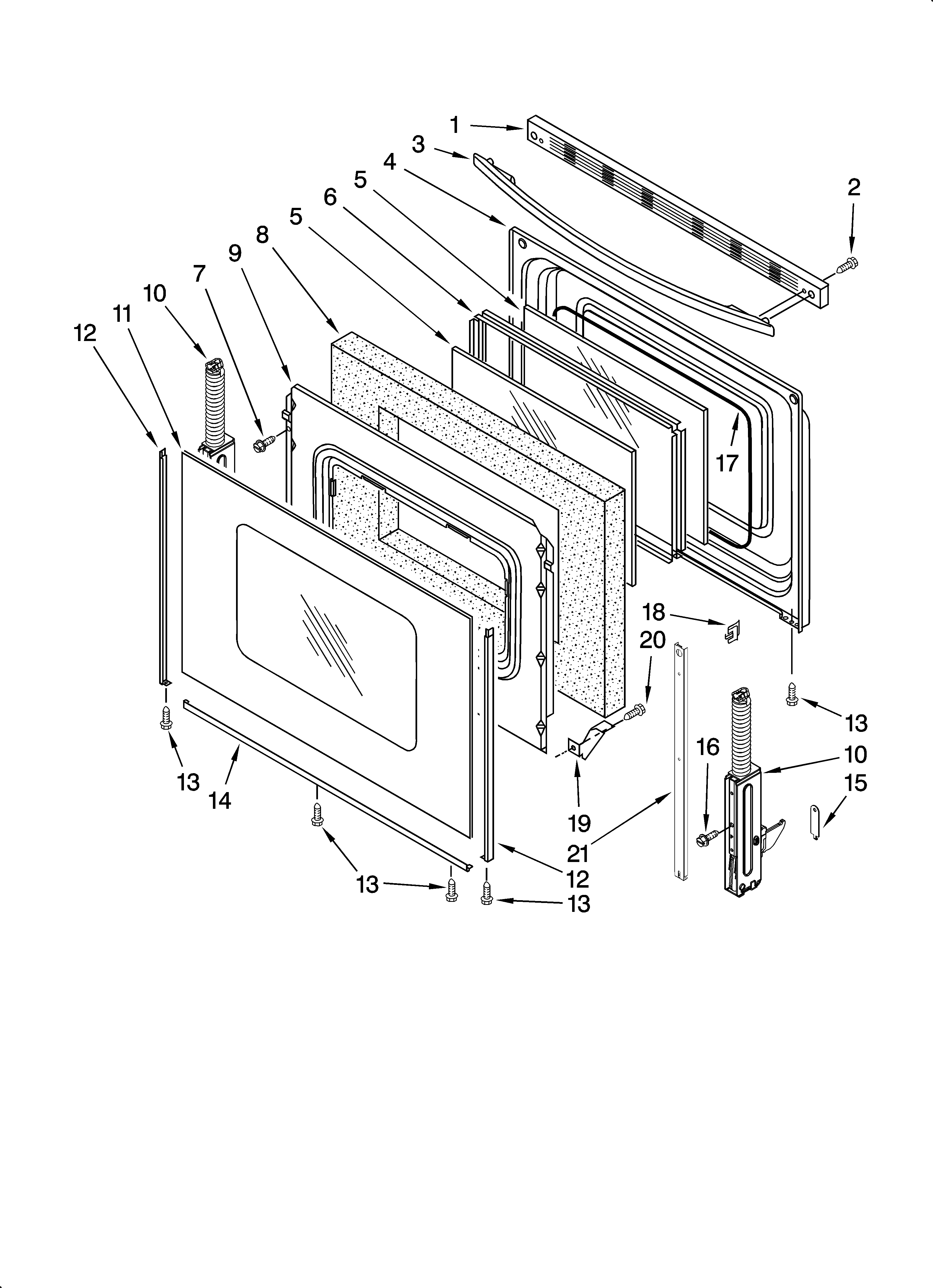 Door parts, optional parts (not included)