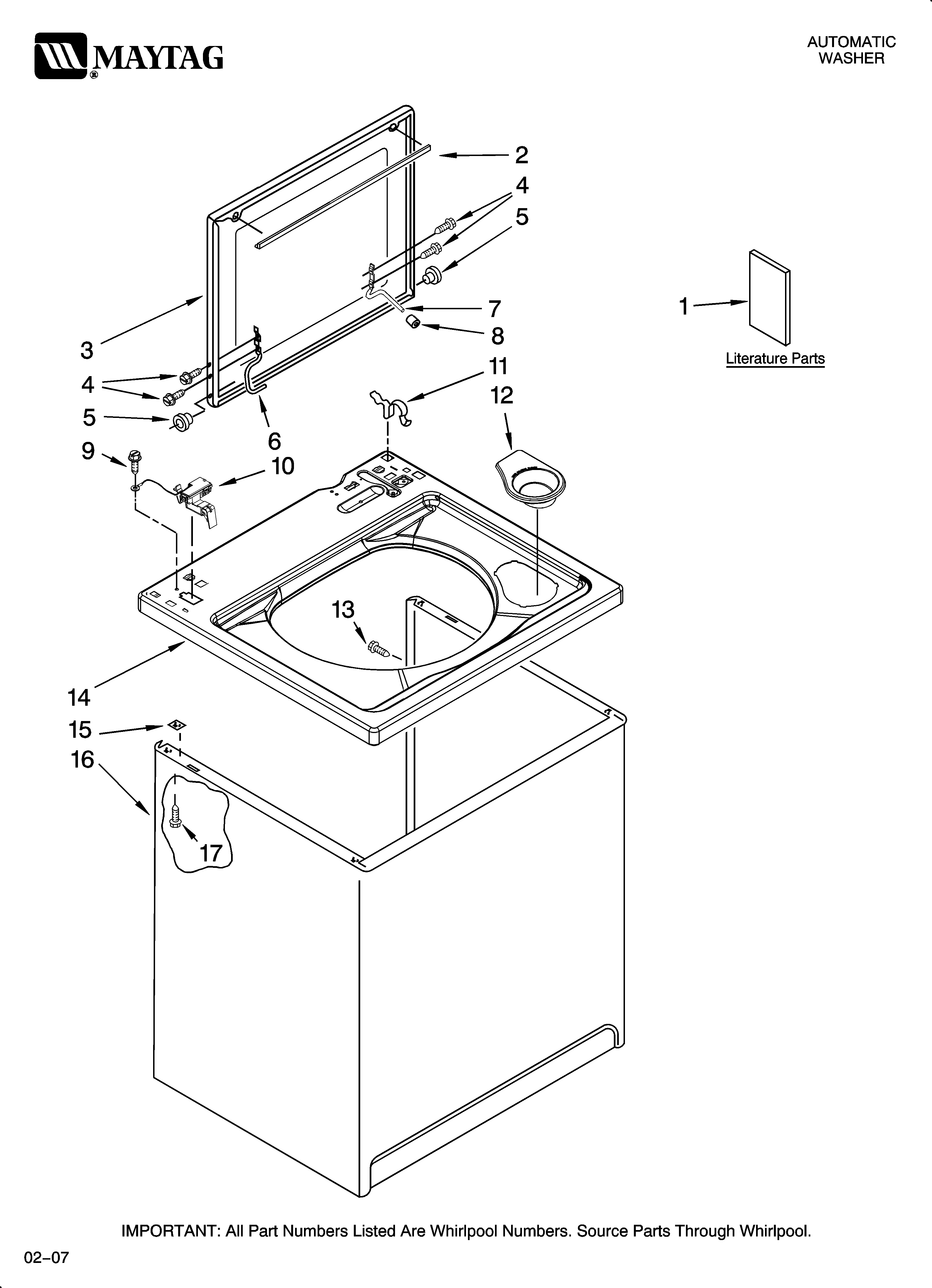 TOP AND CABINET PARTS