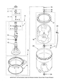 Agitator, basket and tub parts