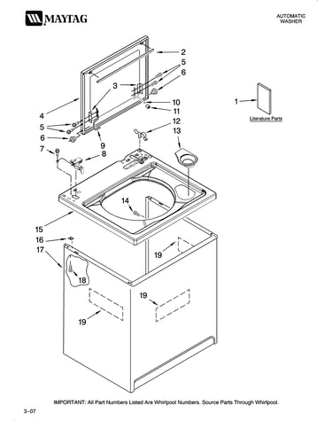 Top and cabinet parts