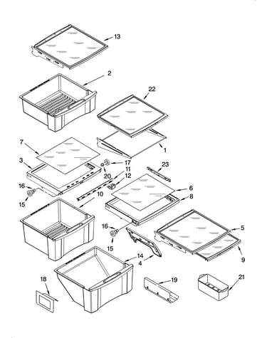 Refrigerator shelf parts