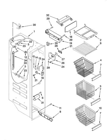 Freezer liner parts