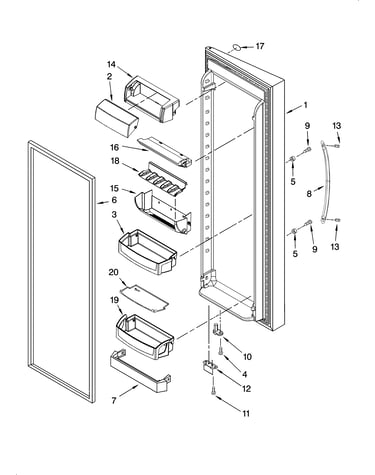Refrigerator door parts