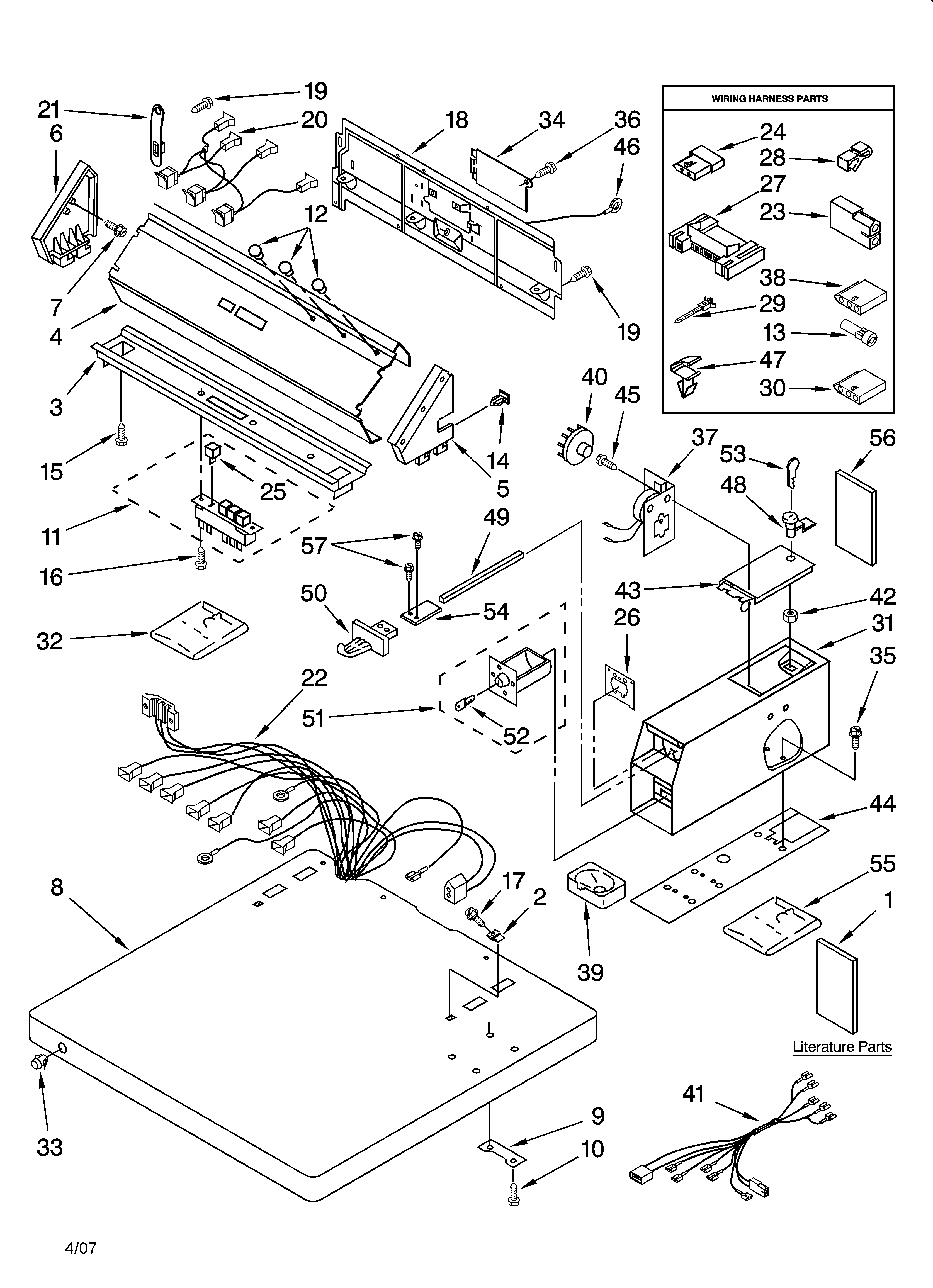 Top and console parts