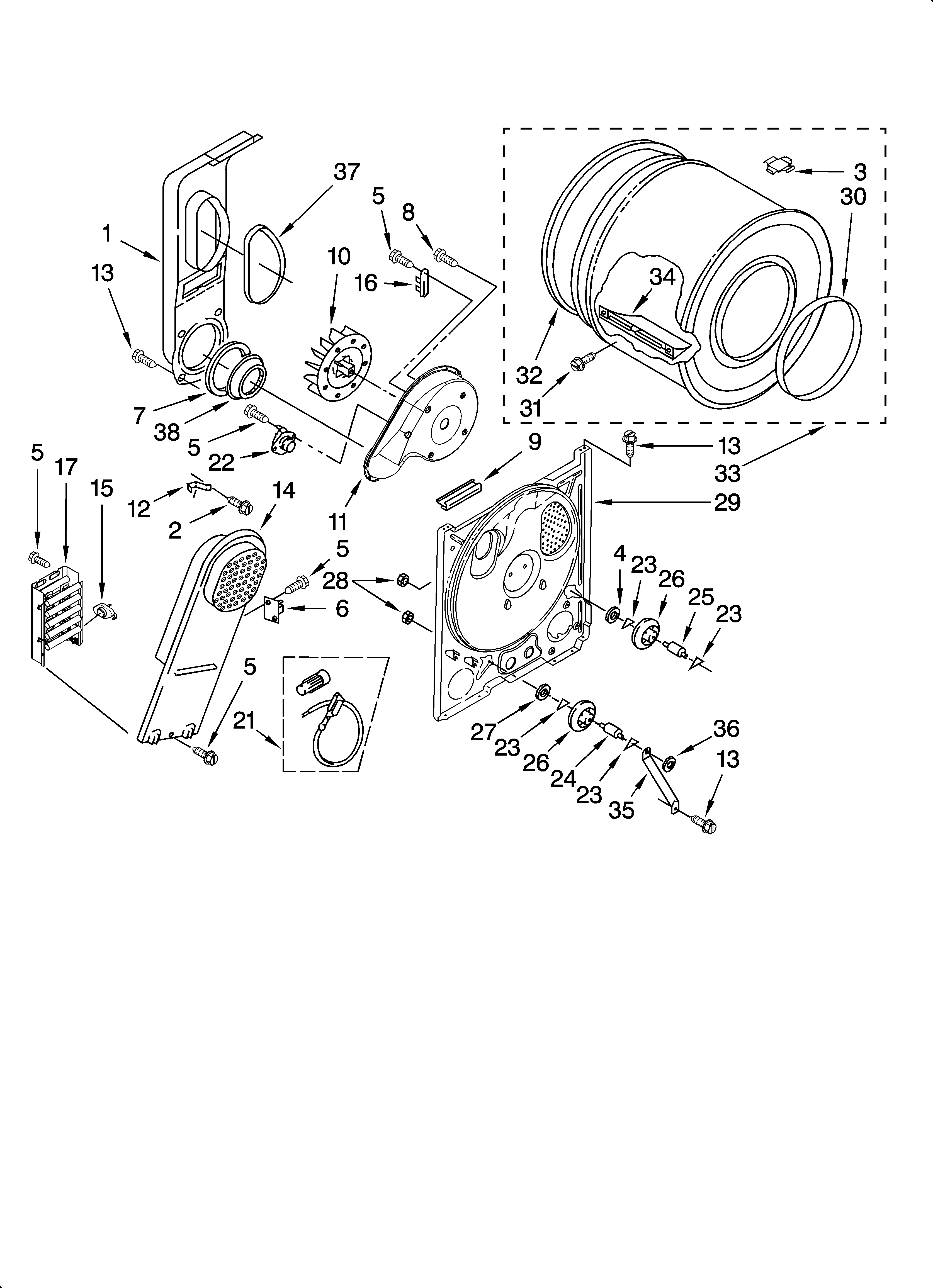 Bulkhead parts, optional parts (not included)