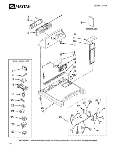 Top and console parts