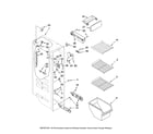 Maytag MSD2669KEW00 freezer liner parts diagram