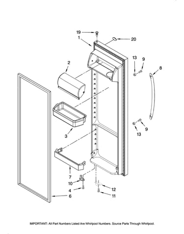 Refrigerator door parts