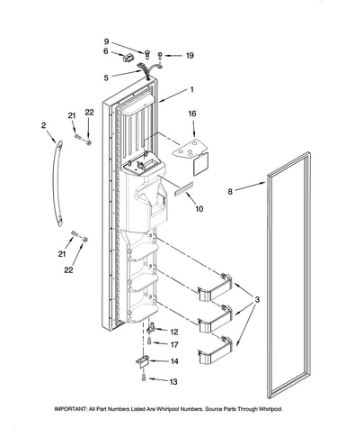 Freezer door parts