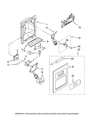 Dispenser front parts