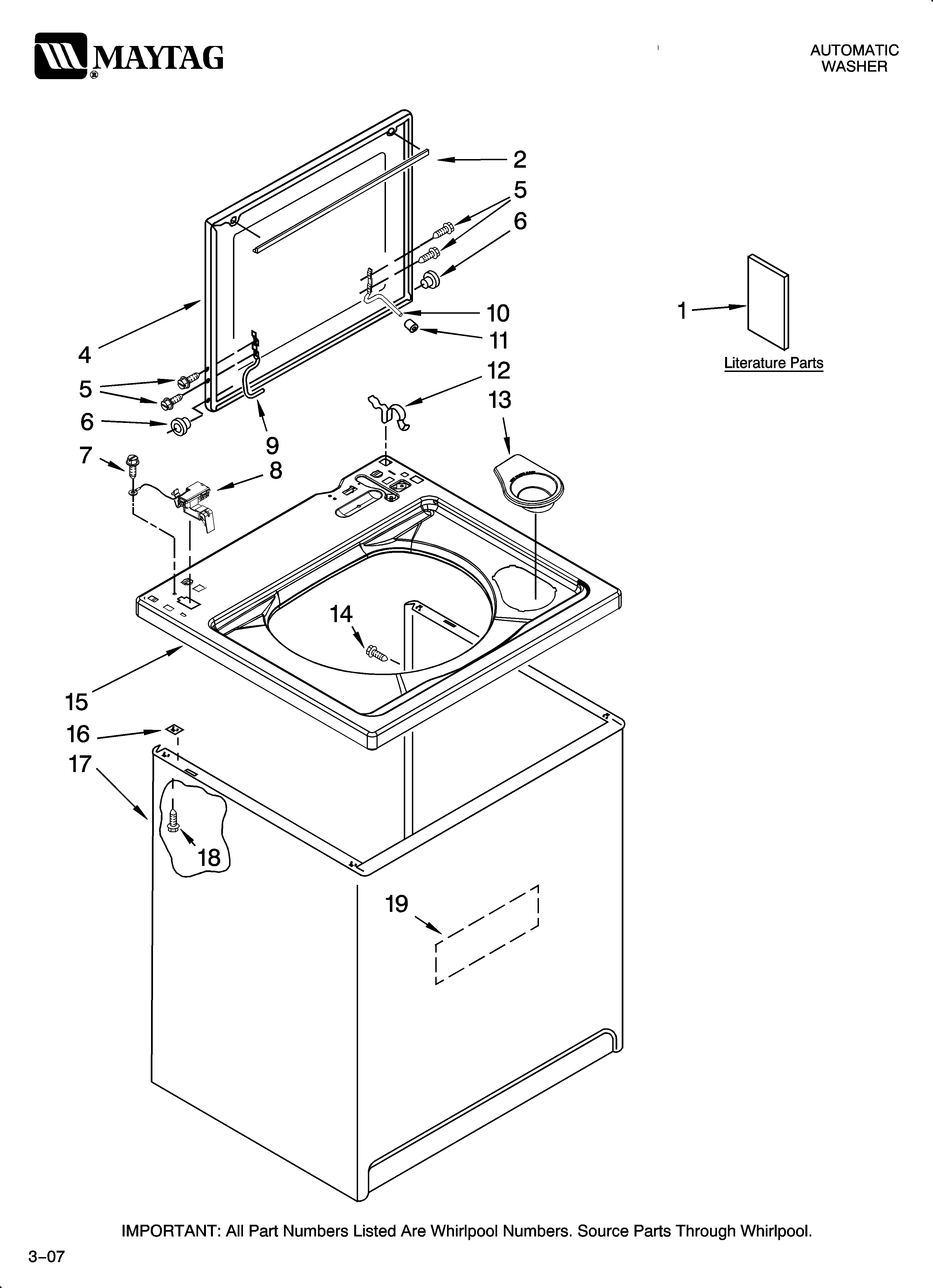 Top and cabinet parts