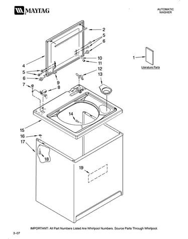 Top and cabinet parts