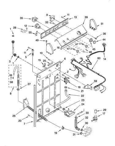Controls and rear panel parts