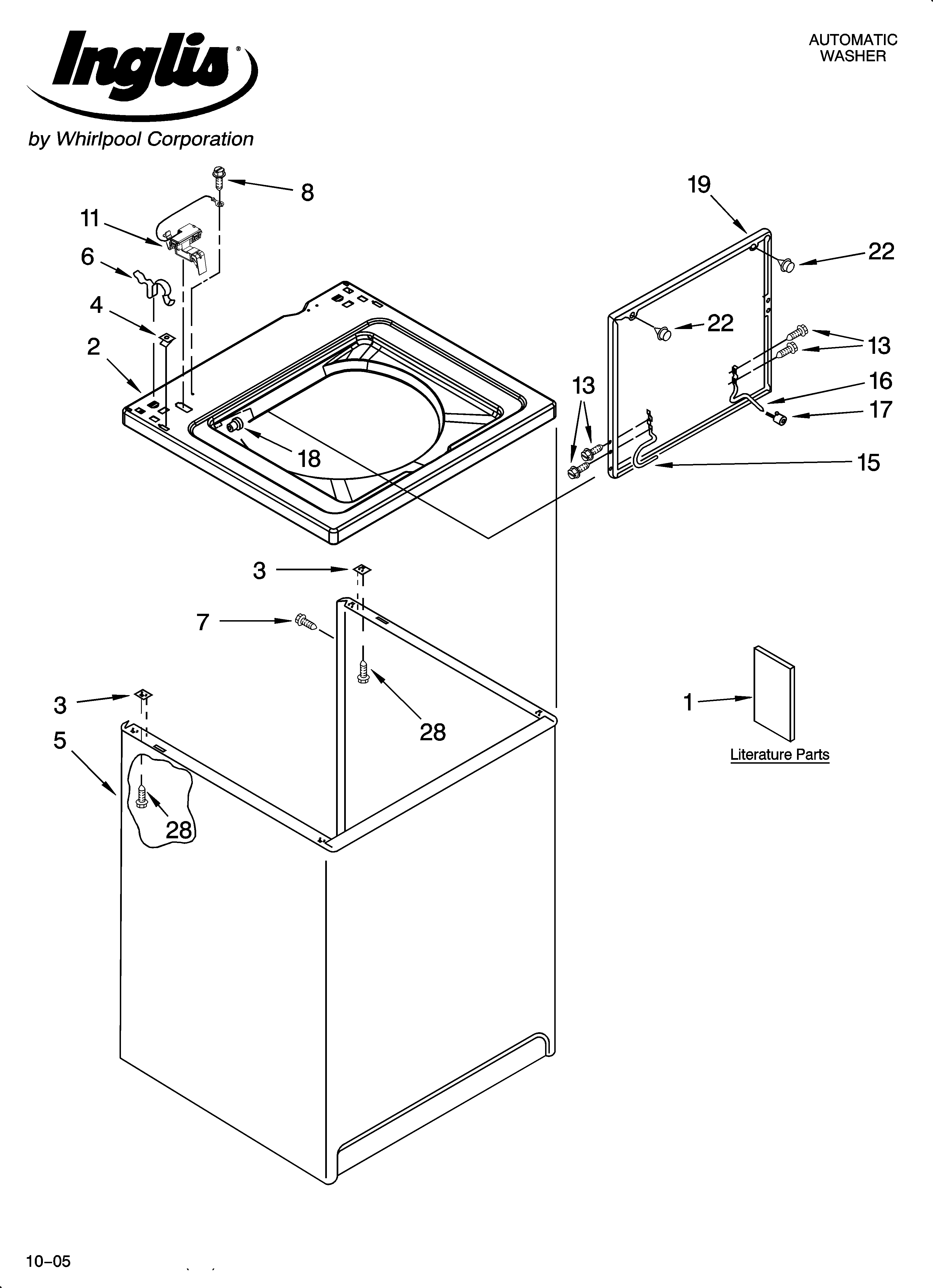 Top and cabinet parts