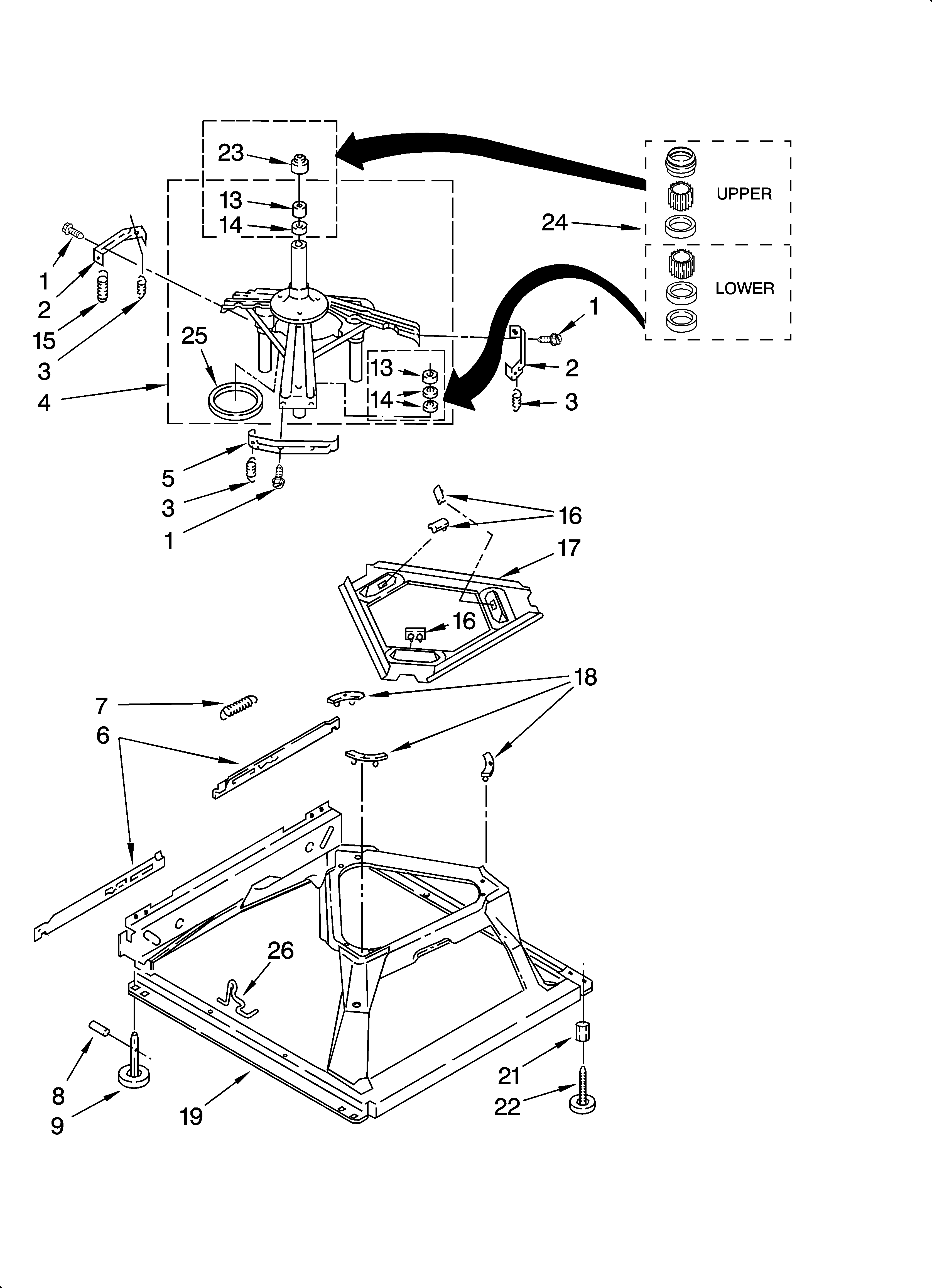 Machine base parts