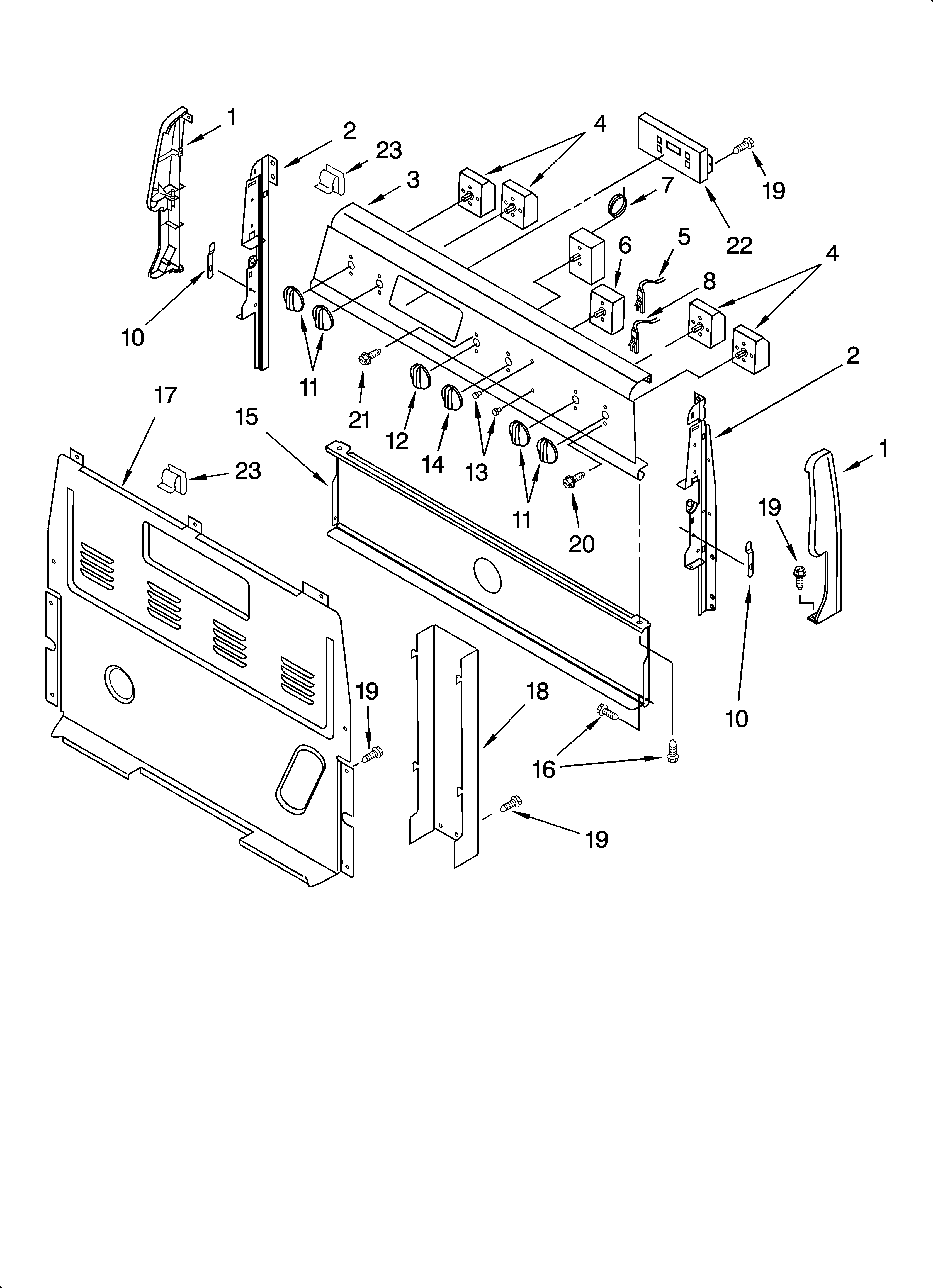 Control panel parts