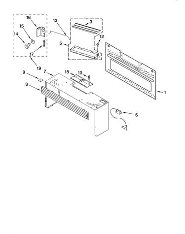 Cabinet and installation parts