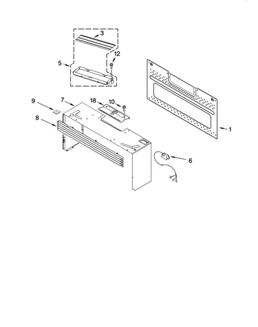 Cabinet and installation parts