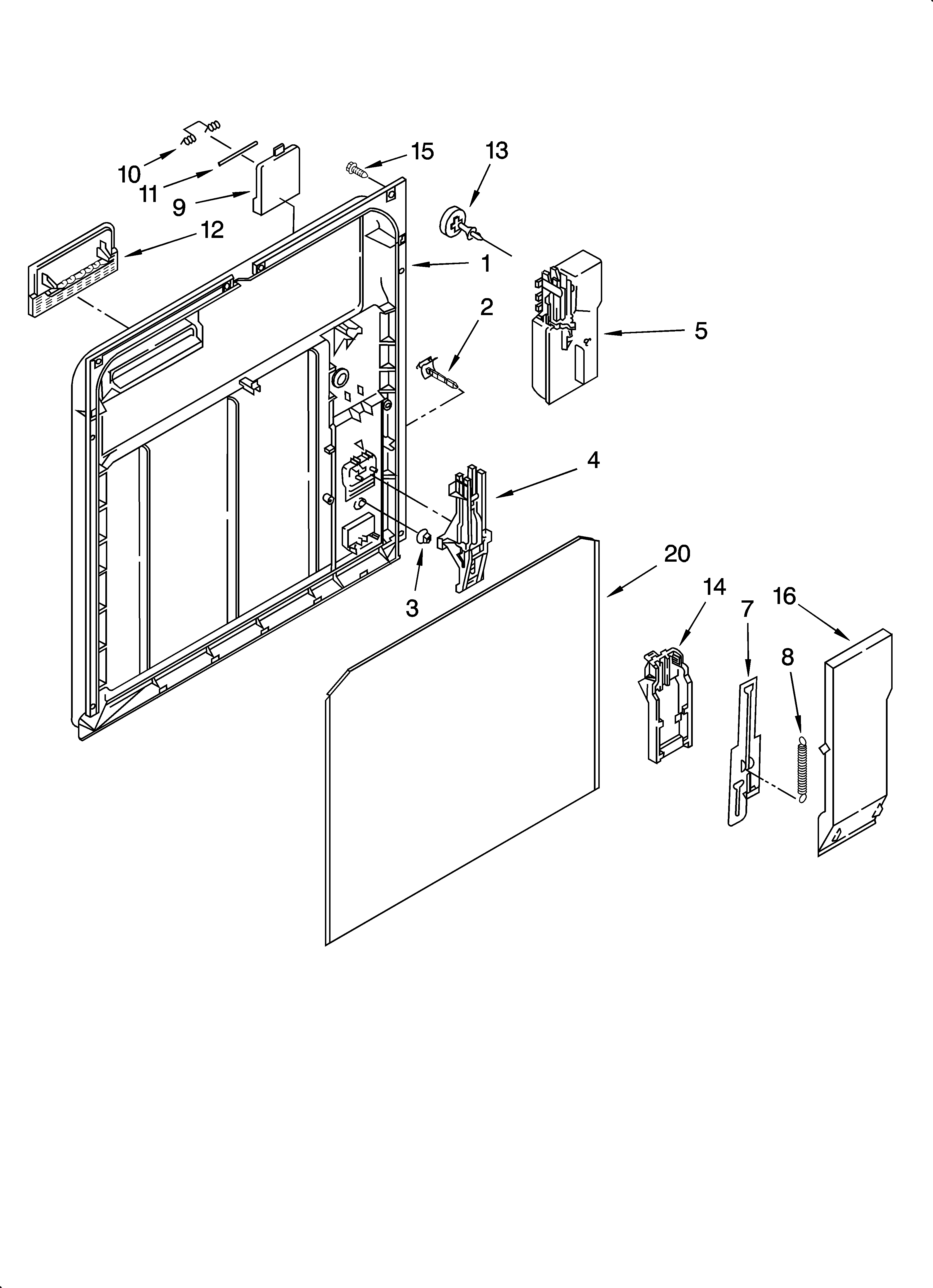 Inner door parts