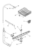 Upper dishrack and water feed parts