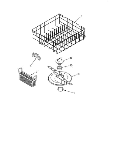 Lower dishrack parts, optional parts (not included)