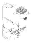 Upper dishrack and water feed parts