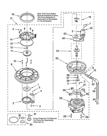 Pump and motor parts