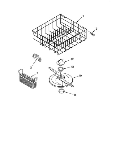 Lower dishrack parts, optional parts (not included)