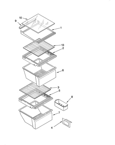 Refrigerator shelf parts