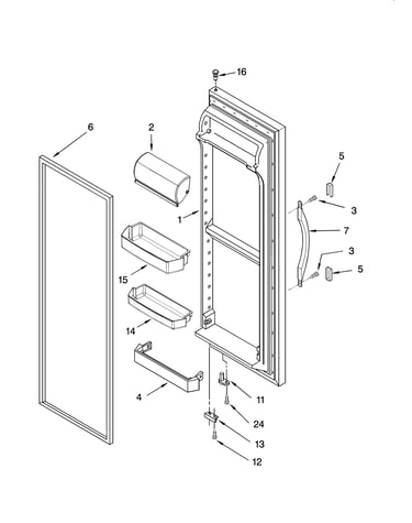 Refrigerator door parts