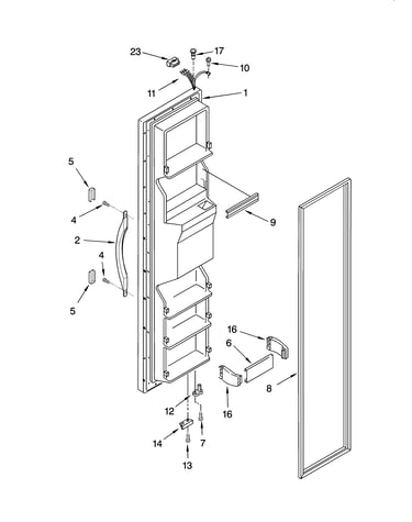 Freezer door parts